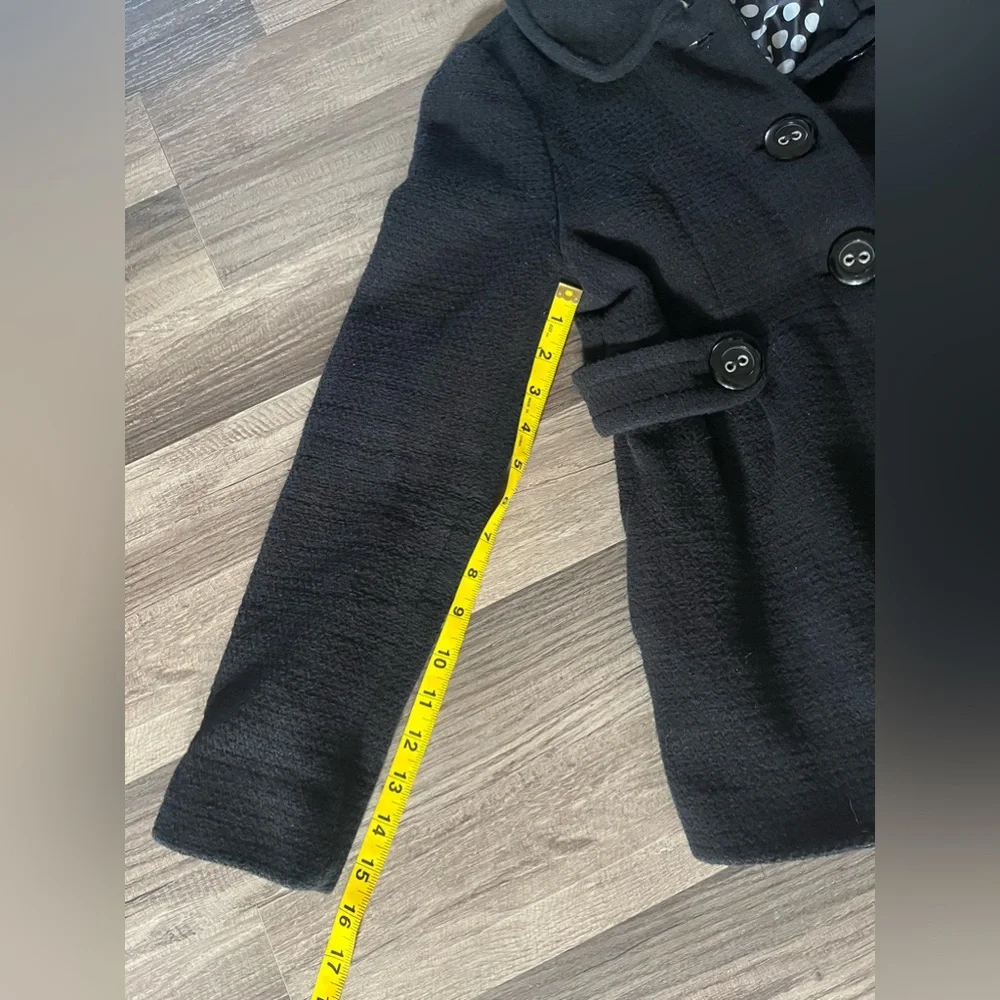 XX1 Forever 21 Black Pea Coat Size Small - Picture 12 of 16